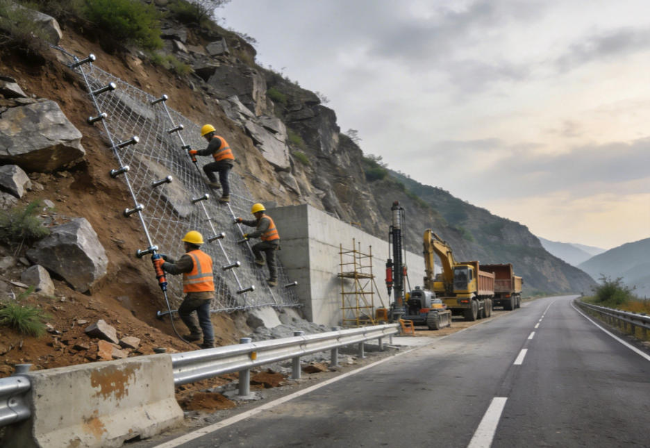凤岗镇公路道路护坡